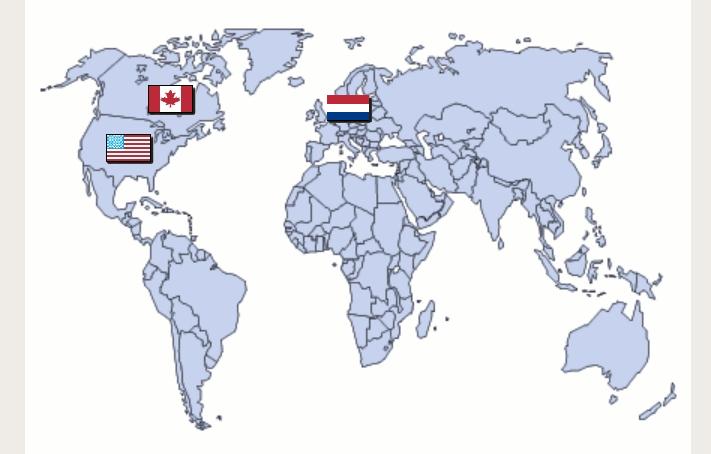 Netherlands To Usa Map